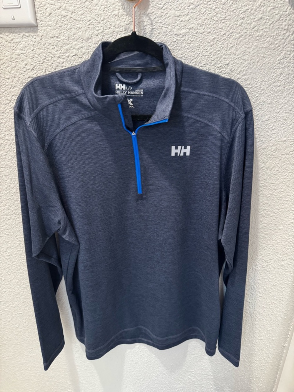Helly Hansen Navy Pullover with Bright Blue Quarter Zip